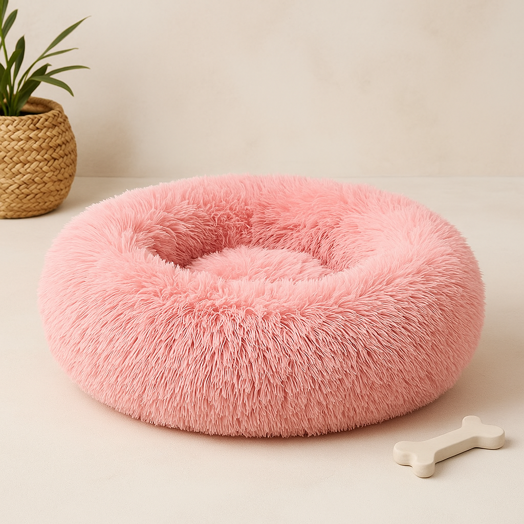 Calming Donut Bed for Dogs & Cats